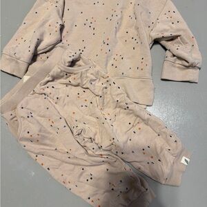 Kids Beige and Orange Matching Set